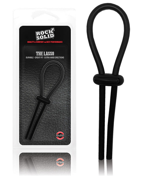 The Soft Hum Rock Solid Lasso Cockring - Black