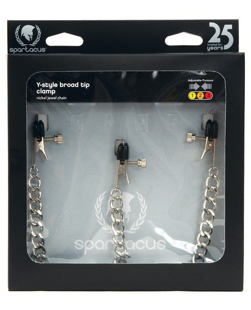 The Soft Hum Spartacus Y-Style Broad Tip Nipple Clamps & Clit Clamp