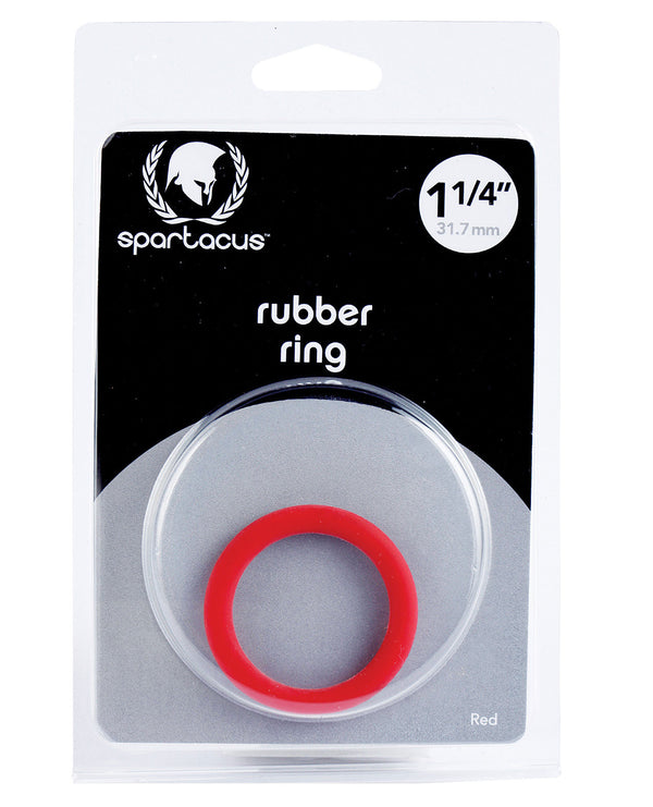 The Soft Hum Spartacus 1.25" Rubber Cock Ring - Red