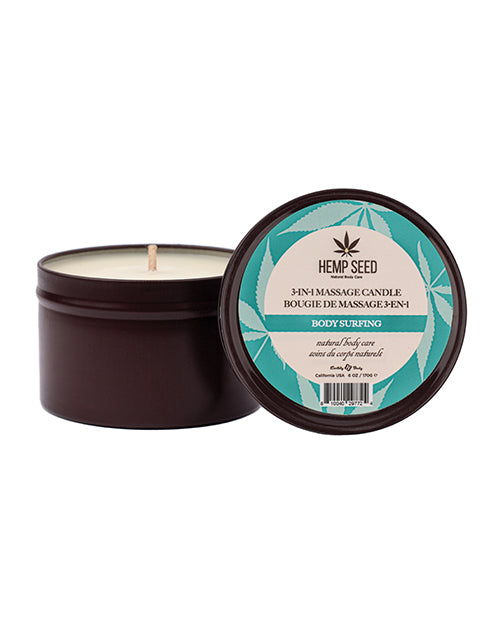The Soft Hum Earthly Body Summer 2025 3 in 1 Massage Candle - 6 oz Body Surfing