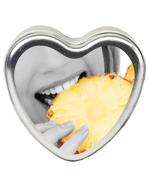 The Soft Hum Earthly Body Suntouched Hemp Edible Candle - 4.7 oz Heart Tin Pineapple