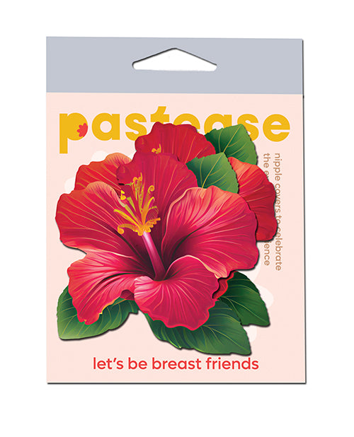 The Soft Hum Pastease Tropical Vibrant Hawaiian Hibiscus Botanical Flower - Red O/S