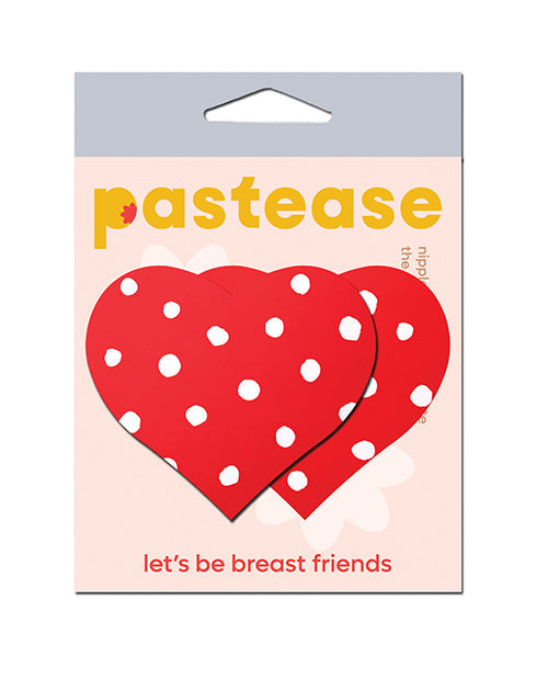 The Soft Hum Pastease Heart w/Polka Dot - Red/White O/S