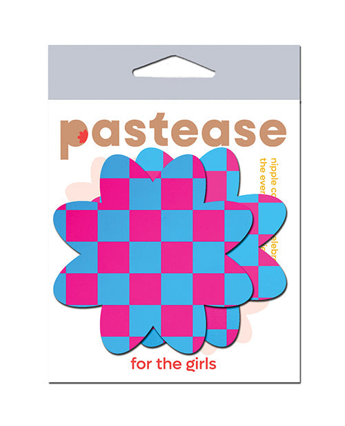 The Soft Hum Pastease Neon Checkered Petal - Pink/Blue O/S