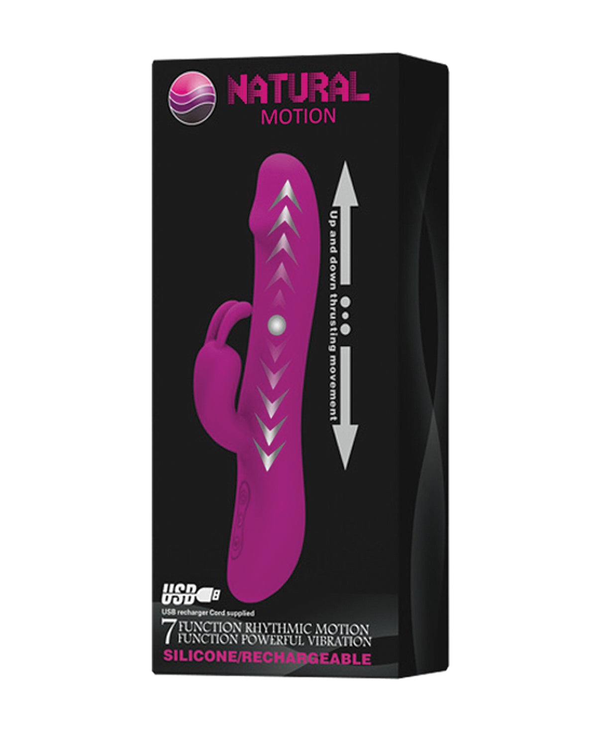 The Soft Hum Pretty Love Natural Motion Thrusting Rabbit 7 Functions - Fuchsia
