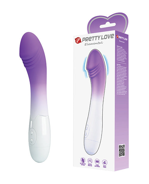 The Soft Hum Pretty Love Elemental G-Spot Realistic Vibrator - Purple Ombre