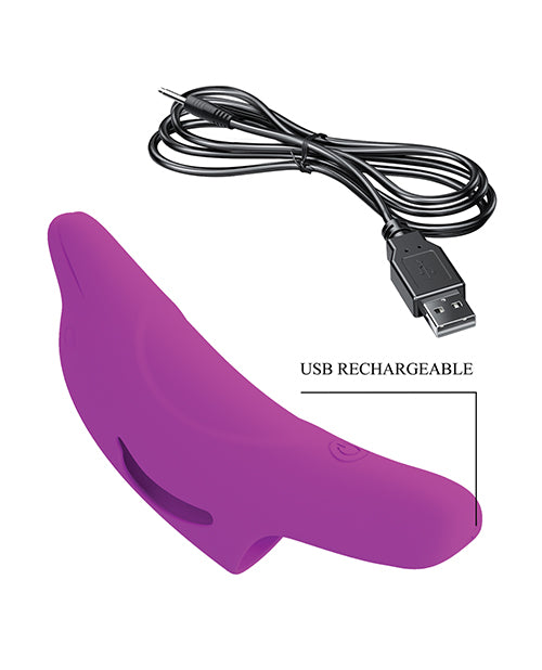 The Soft Hum Pretty Love Delphini Dolphin Honey Finger Vibe - Fuchsia