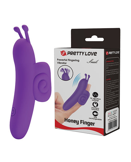 The Soft Hum Pretty Love Snail Honey Finger Vibe - Purple