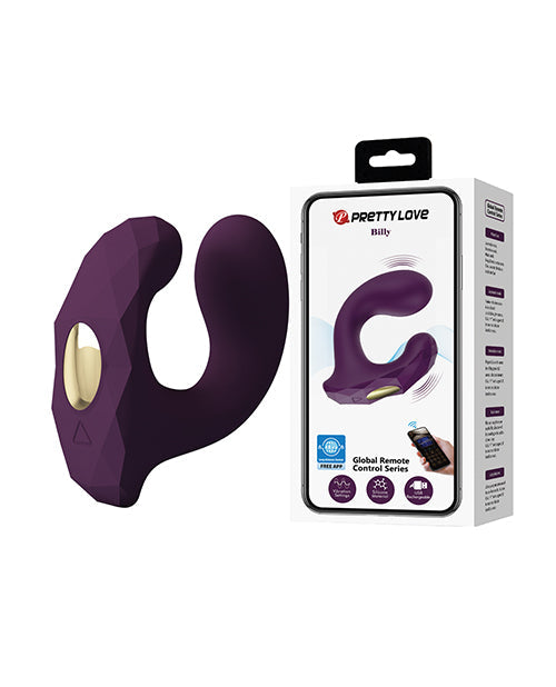 The Soft Hum Pretty Love Billy Vibrating Dual Stimulator - Purple