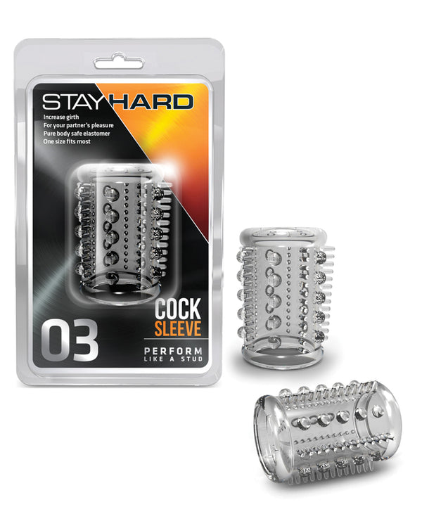 The Soft Hum Blush Stay Hard Cock Sleeve 03 - Clear