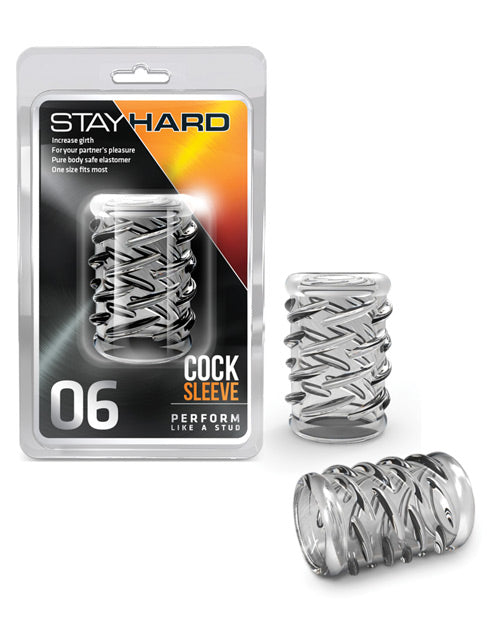 The Soft Hum Blush Stay Hard Cock Sleeve 06 - Clear