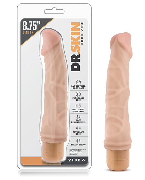 The Soft Hum Blush Dr. Skin Vibe 9" Dong #6 - Beige
