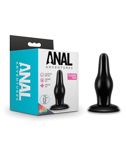 The Soft Hum Blush Anal Adventures Pleasure Plug - Black