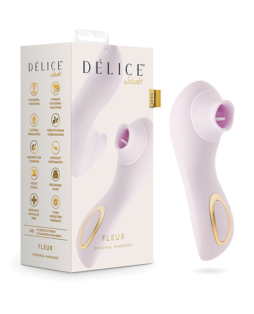 The Soft Hum Blush Delice Fleur Suction Vibe - Barely Purple