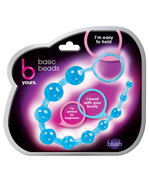 The Soft Hum Blush B Yours Basic Anal Beads - Blue