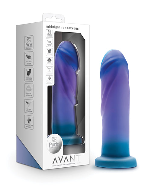 The Soft Hum Blush Avant Midnight Rendezvous Silicone Dildo - Ocean Blue