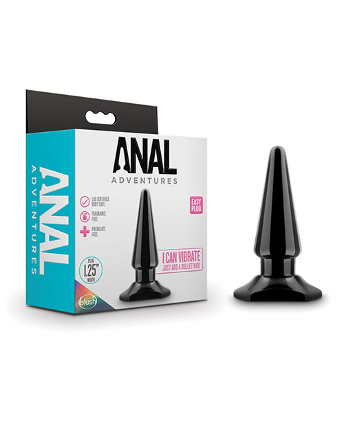 The Soft Hum Blush Anal Adventures Easy Plug - Black