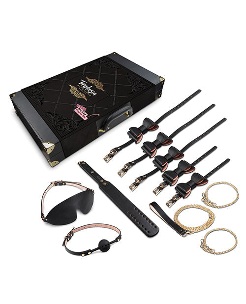 The Soft Hum Blush Temptasia Safe Word Bondage Kit w/Suitcase - Black/Pink