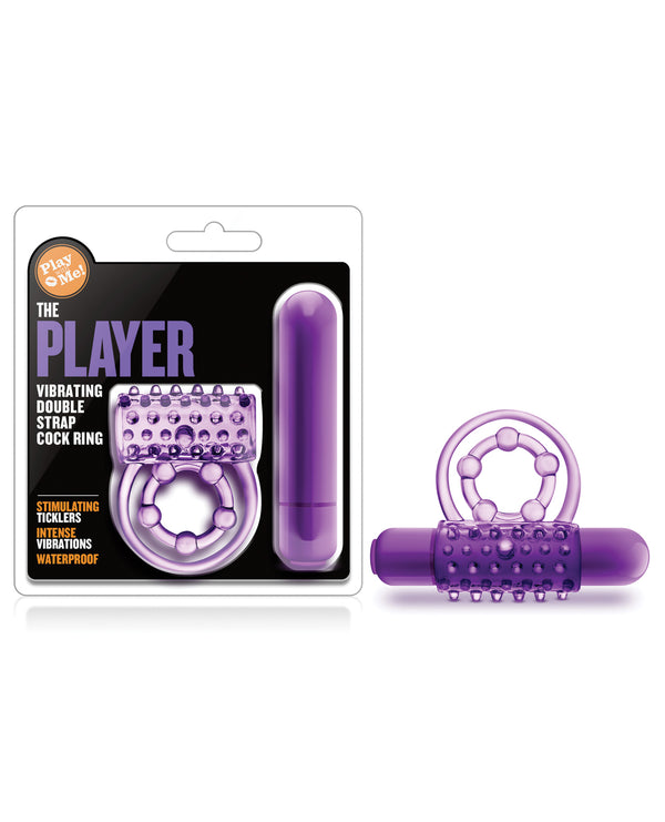 The Soft Hum Blush Play With Me the Player Vibrating Double Strap Cockring - Purple