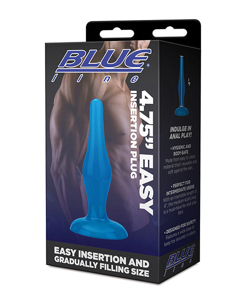 The Soft Hum Blue Line C & B 4.75" Easy Insertion Plug - Jelly Blue