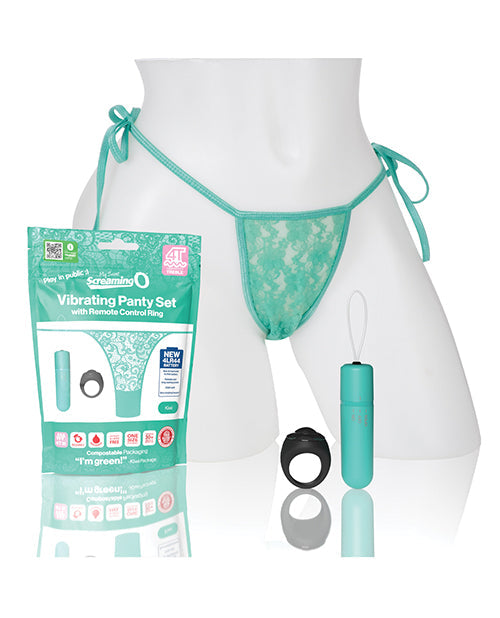 The Soft Hum Screaming O My Secret 4T Panty Vibe w/Remote - Kiwi
