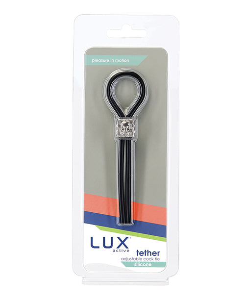 The Soft Hum Lux Active Tether Adjustable Cock Tie - Black