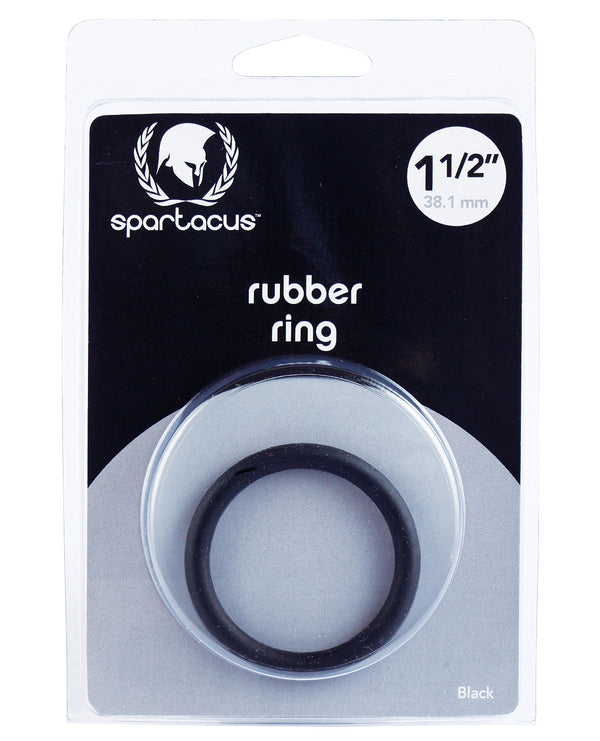 The Soft Hum Spartacus 1.5" Rubber Cock Ring - Black