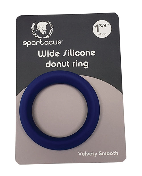 The Soft Hum Spartacus 1.75" Wide Silicone Donut Ring - Blue