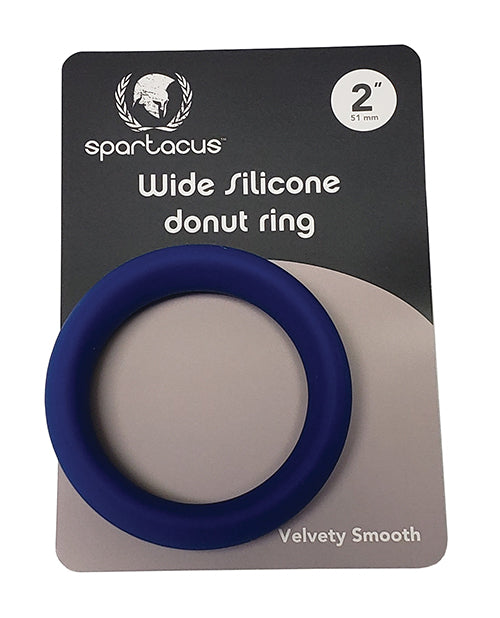 The Soft Hum Spartacus 2" Wide Silicone Donut Ring - Blue