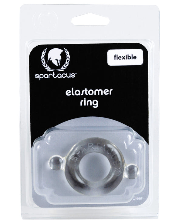 The Soft Hum Spartacus Elastomer Cock Ring - Clear