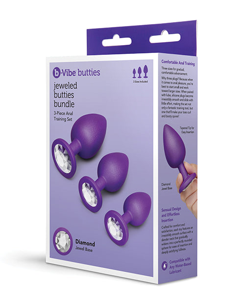 The Soft Hum Jeweled Butties Bundle 3-Piece Anal Training Set