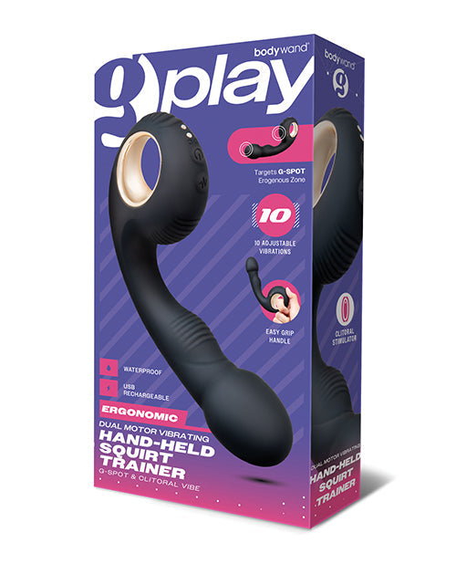 The Soft Hum Bodywand G-Play Ergonomic Dual Motor Squirt Trainer - Black