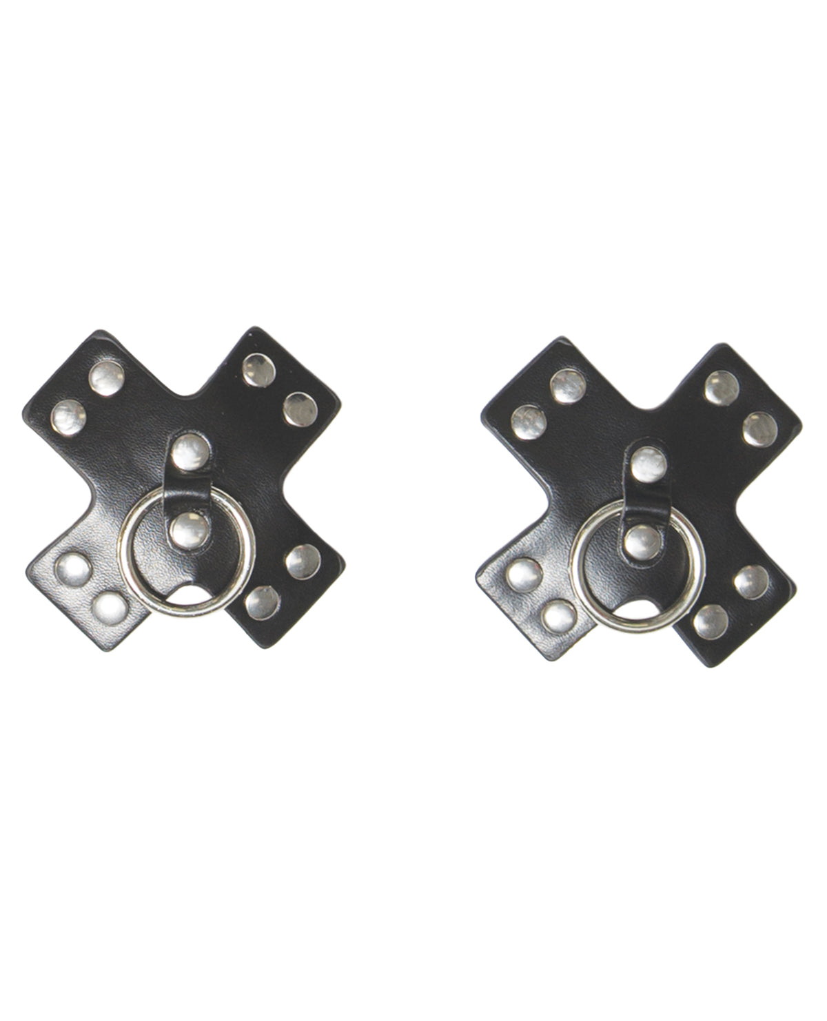 The Soft Hum Studded Cross Reusable Pasties - Black O/S