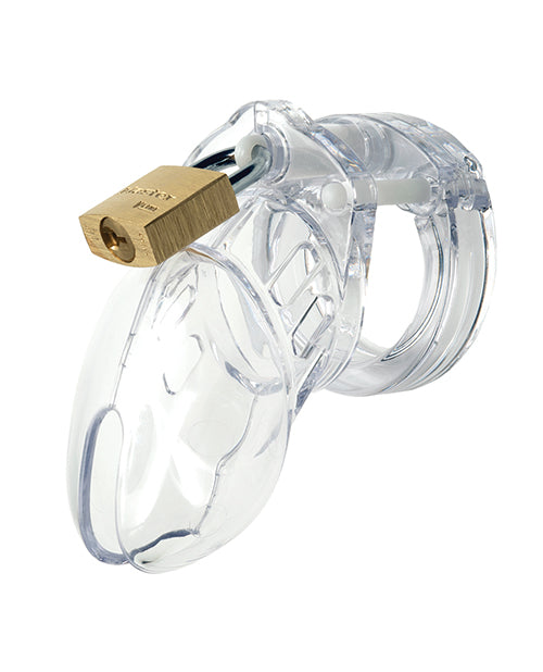 The Soft Hum CB-6000S 2 1/2" Cock Cage & Lock Set - Clear