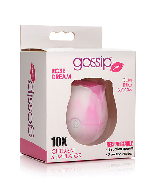 The Soft Hum Curve Toys Gossip Cum Into Bloom Clitoral Vibrator - Rose Dream Swirl