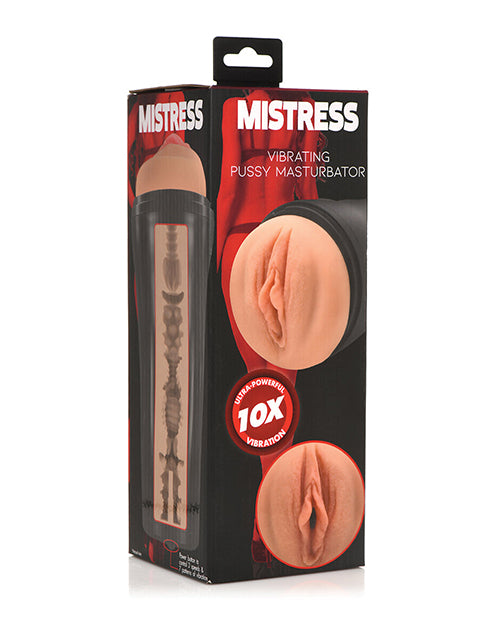 The Soft Hum Curve Toys Mistress Vibrating Pussy Masturbator - Tan