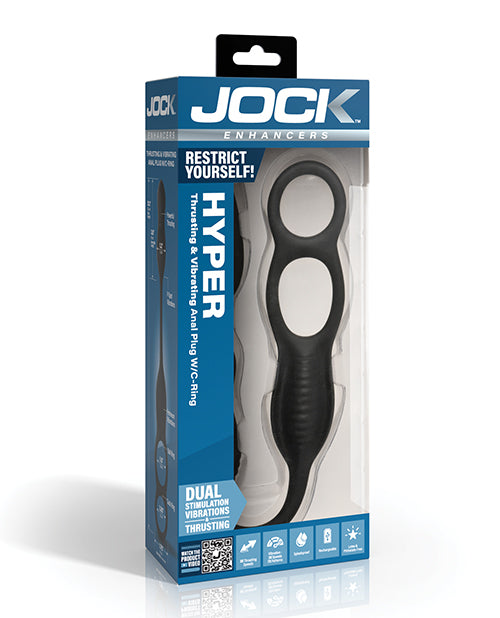 The Soft Hum Hyper Thrusting and Vibrating Anal Plug w/C-Ring