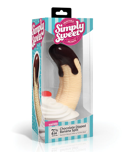The Soft Hum Simply Sweet Chocolate Dipped Banana Split Premium Silicone Dildo