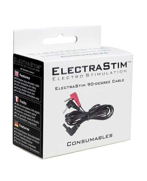 The Soft Hum ElectraStim Cable with 90 Degree Plugs