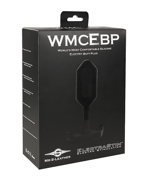 The Soft Hum ElectraStim x Mr. S Leather - World's Most Comfortable Silicone Electro Butt Plug - Black