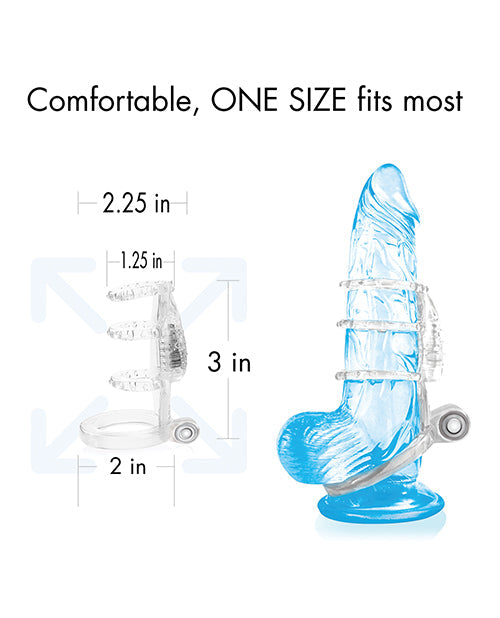 The Soft Hum Doctor Love's Zinger Dual Vibrating Cock Cage - Clear