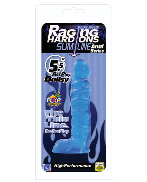 The Soft Hum Raging Hard Ons Slimline 5.5" Ballsy - Blue Jelly