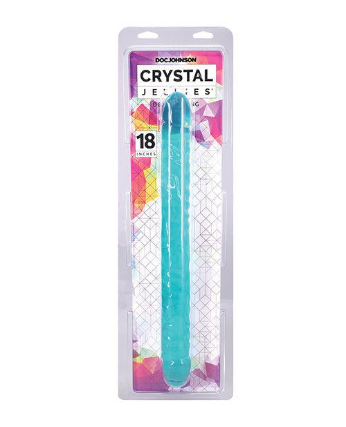The Soft Hum Crystal Jellies 18" Double Dong - Teal
