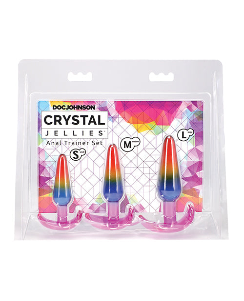 The Soft Hum Crystal Jellies Anal Trainer Set - Rainbow