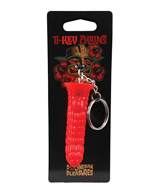 The Soft Hum Polynesian Pleasures TI-Key Chains - Ula' Make Fire Idol - Fire Red