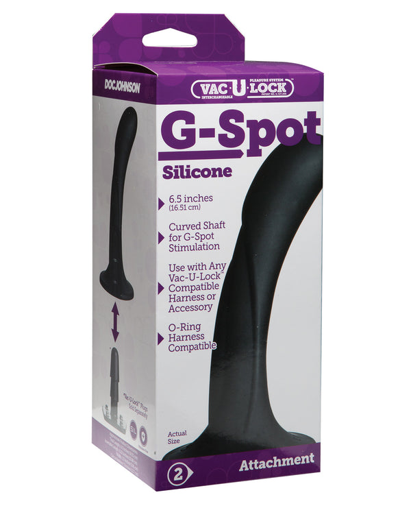 The Soft Hum Vac-U-Lock G Spot Silicone Dong - Black