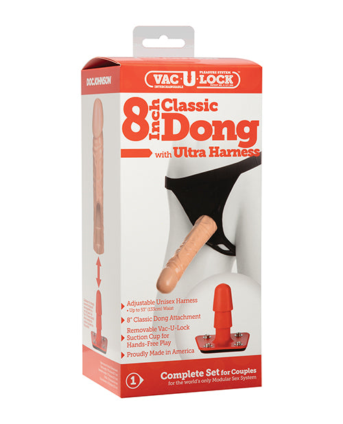 The Soft Hum Ultra Harness 2 Set w/8" Dong & Powder
