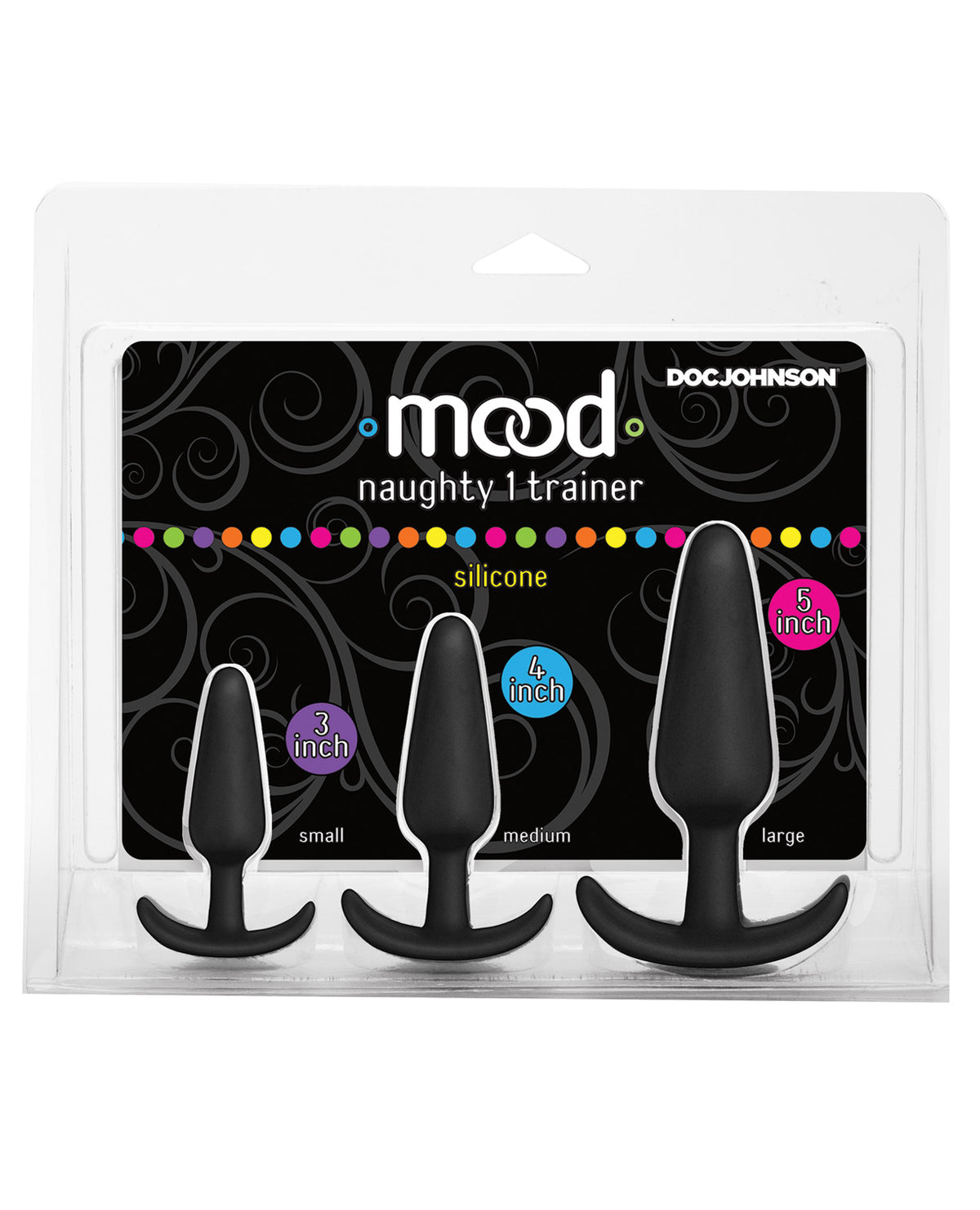 The Soft Hum Mood Naughty 1 Anal Trainer Set - Black Set of 3