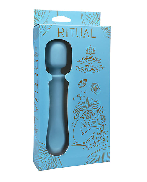The Soft Hum RITUAL Euphoria Rechargeable Silicone Wand Vibe - Blue