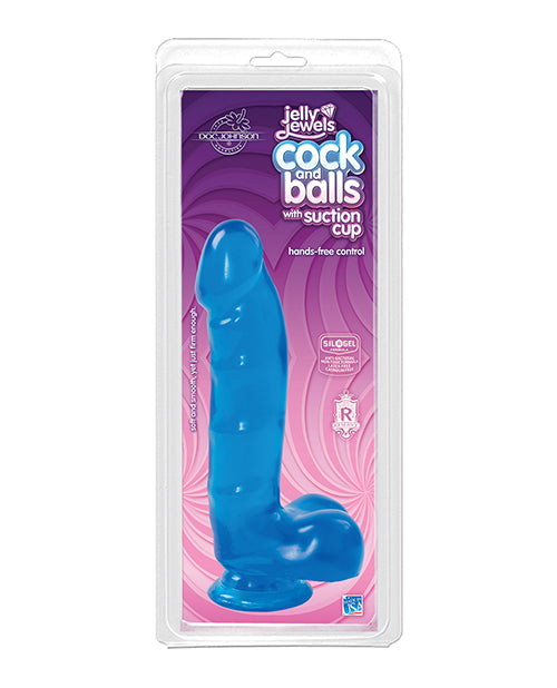 The Soft Hum Jelly Cock w/Suction Cup - Blue